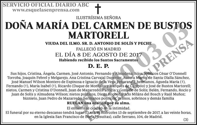 María del Carmen de Bustos Martorell